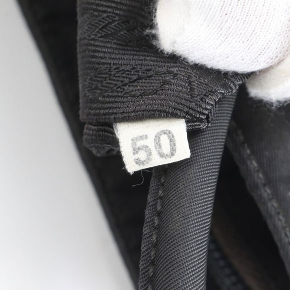 Prada Tessuto Nylon Triangle Logo Tote Bag Shoulder Hand Black Women ERE Cw6-6 - Picture 9 of 9